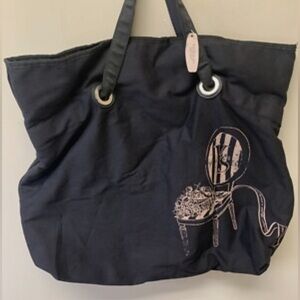 Victoria's Secret Black & Pink Chair & Roses Overnight Tote Bag 🖤💕